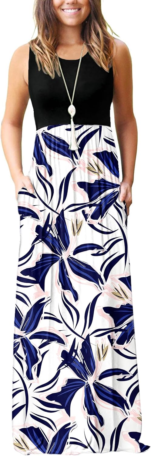 MOLERANI Women's Loose Plain Maxi Dresses Casual Long Dresses with Pockets - Image 21