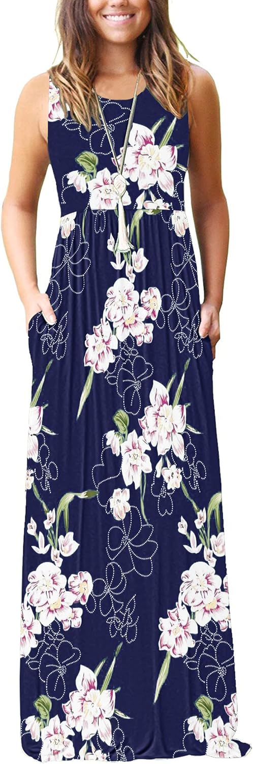 MOLERANI Women's Loose Plain Maxi Dresses Casual Long Dresses with Pockets - Image 22