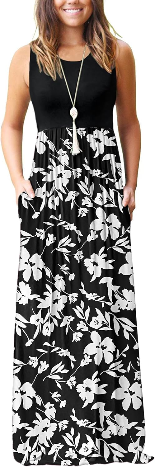 MOLERANI Women's Loose Plain Maxi Dresses Casual Long Dresses with Pockets - Image 40