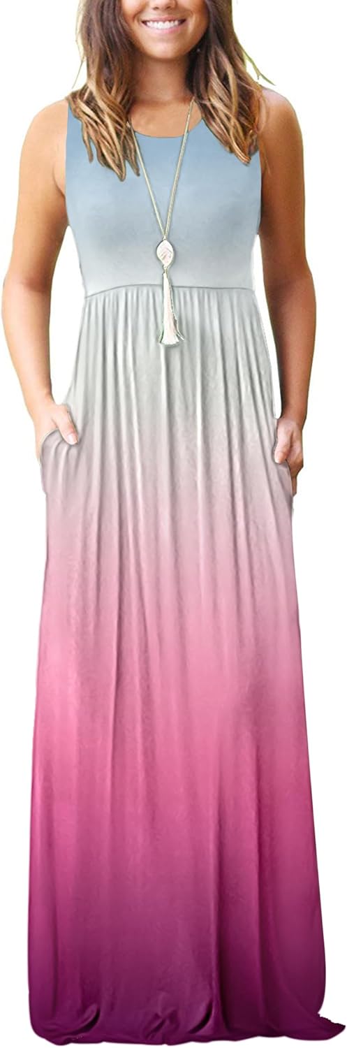 MOLERANI Women's Loose Plain Maxi Dresses Casual Long Dresses with Pockets - Image 7