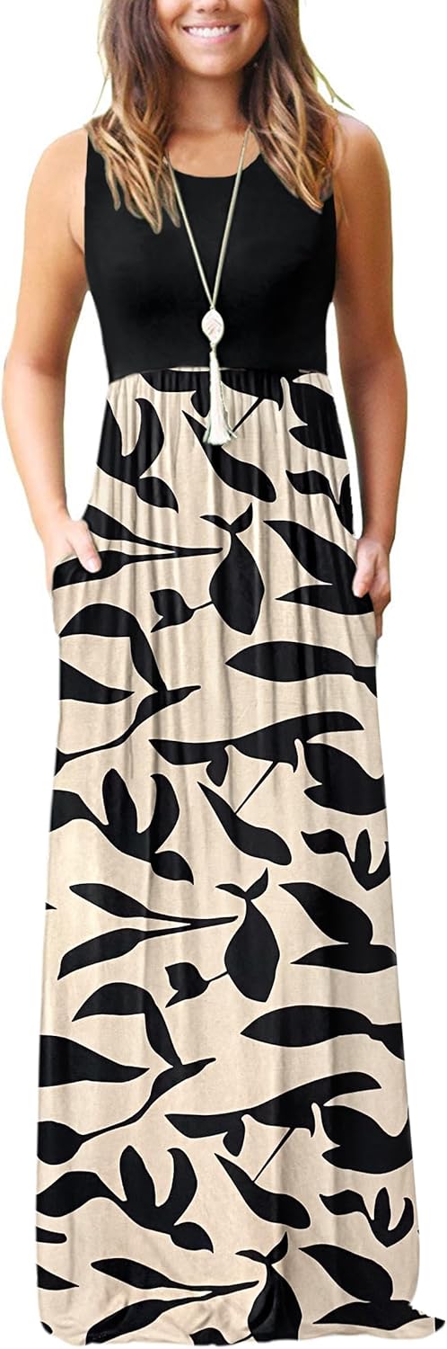 MOLERANI Women's Loose Plain Maxi Dresses Casual Long Dresses with Pockets - Image 28