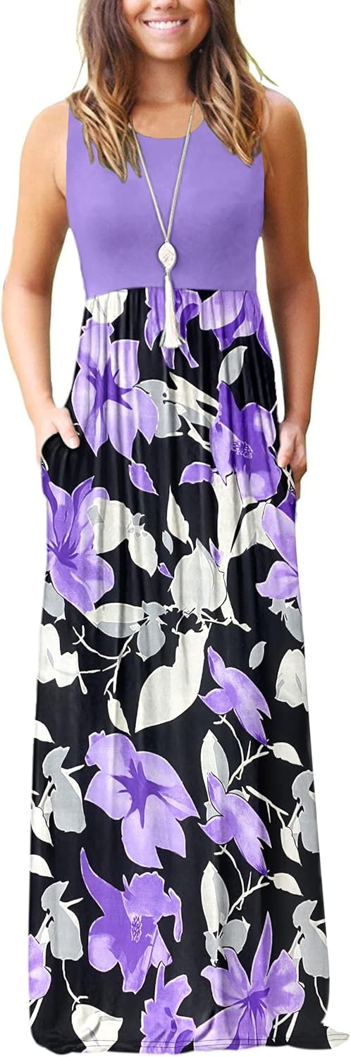 MOLERANI Women's Loose Plain Maxi Dresses Casual Long Dresses with Pockets - Image 14