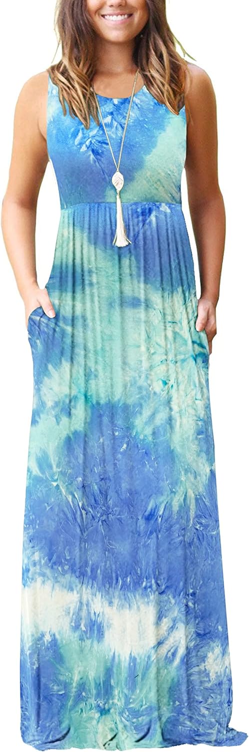 MOLERANI Women's Loose Plain Maxi Dresses Casual Long Dresses with Pockets - Image 31