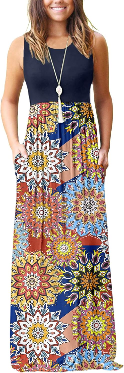 MOLERANI Women's Loose Plain Maxi Dresses Casual Long Dresses with Pockets - Image 37