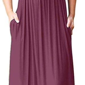 MOLERANI Women's Loose Plain Maxi Dresses Casual Long Dresses with Pockets