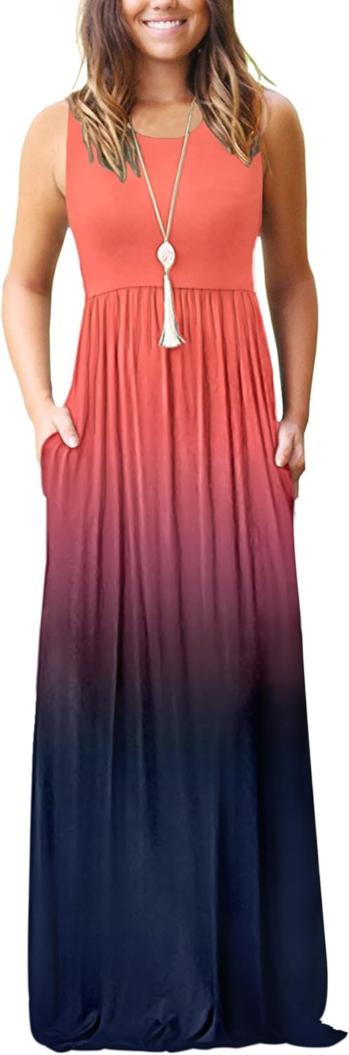 MOLERANI Women's Loose Plain Maxi Dresses Casual Long Dresses with Pockets - Image 12