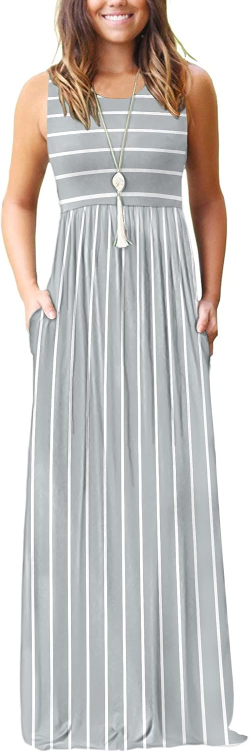 MOLERANI Women's Loose Plain Maxi Dresses Casual Long Dresses with Pockets - Image 16