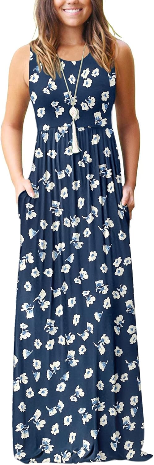 MOLERANI Women's Loose Plain Maxi Dresses Casual Long Dresses with Pockets - Image 42