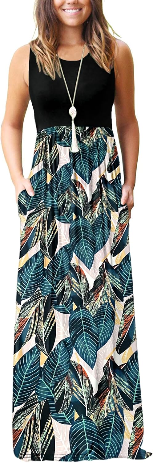 MOLERANI Women's Loose Plain Maxi Dresses Casual Long Dresses with Pockets - Image 30