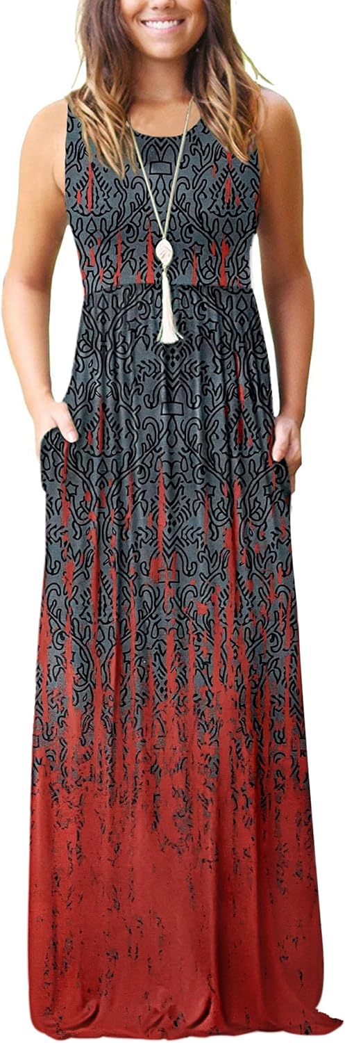 MOLERANI Women's Loose Plain Maxi Dresses Casual Long Dresses with Pockets - Image 47