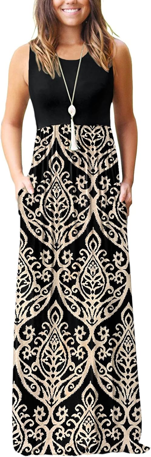 MOLERANI Women's Loose Plain Maxi Dresses Casual Long Dresses with Pockets - Image 48