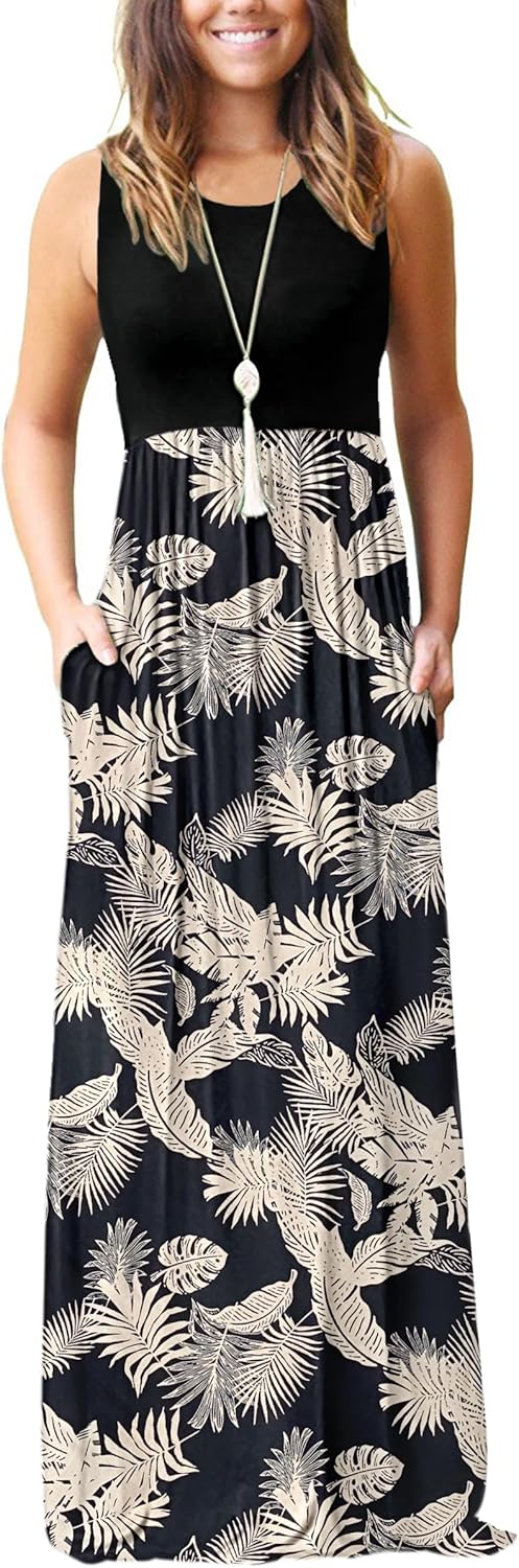 MOLERANI Women's Loose Plain Maxi Dresses Casual Long Dresses with Pockets - Image 34