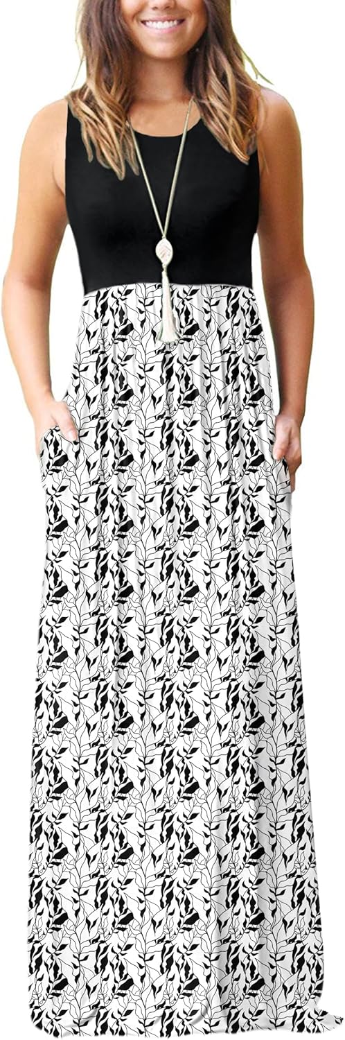 MOLERANI Women's Loose Plain Maxi Dresses Casual Long Dresses with Pockets - Image 45