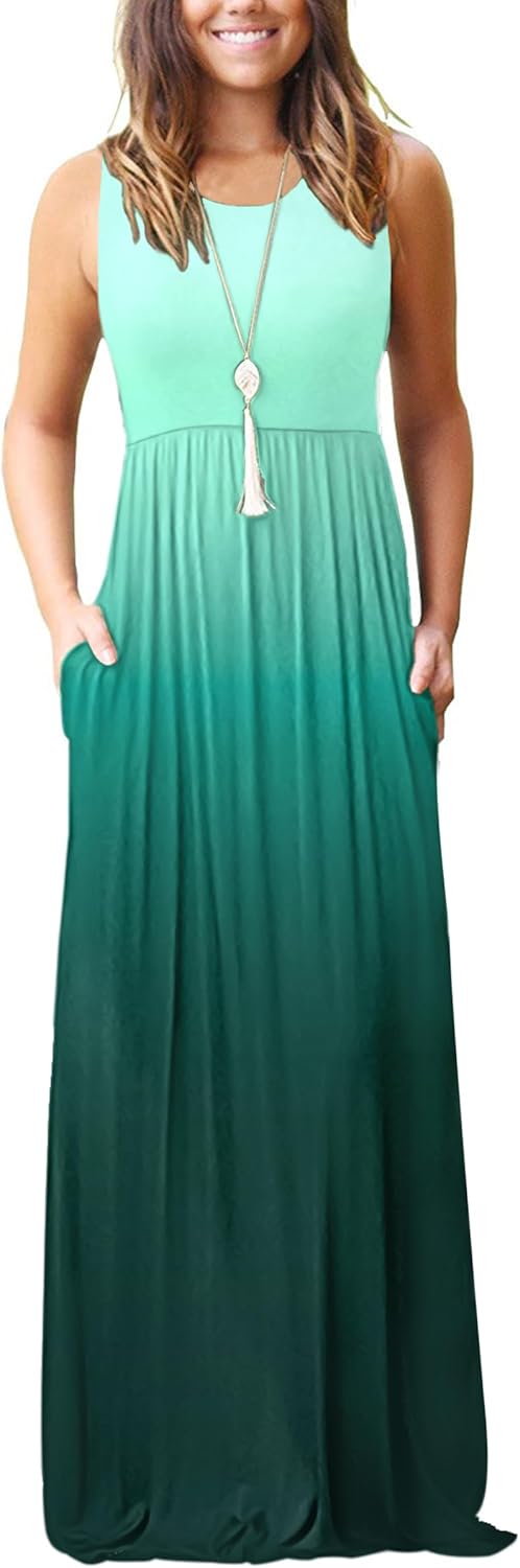 MOLERANI Women's Loose Plain Maxi Dresses Casual Long Dresses with Pockets - Image 43