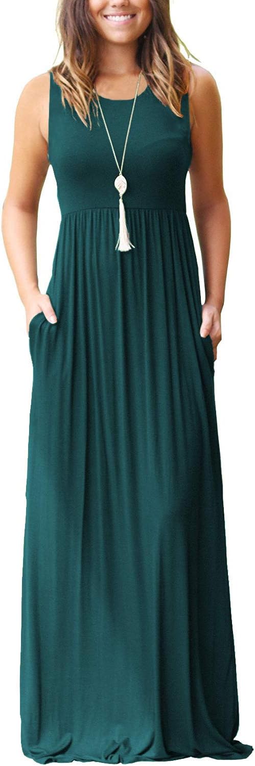 MOLERANI Women's Loose Plain Maxi Dresses Casual Long Dresses with Pockets - Image 20