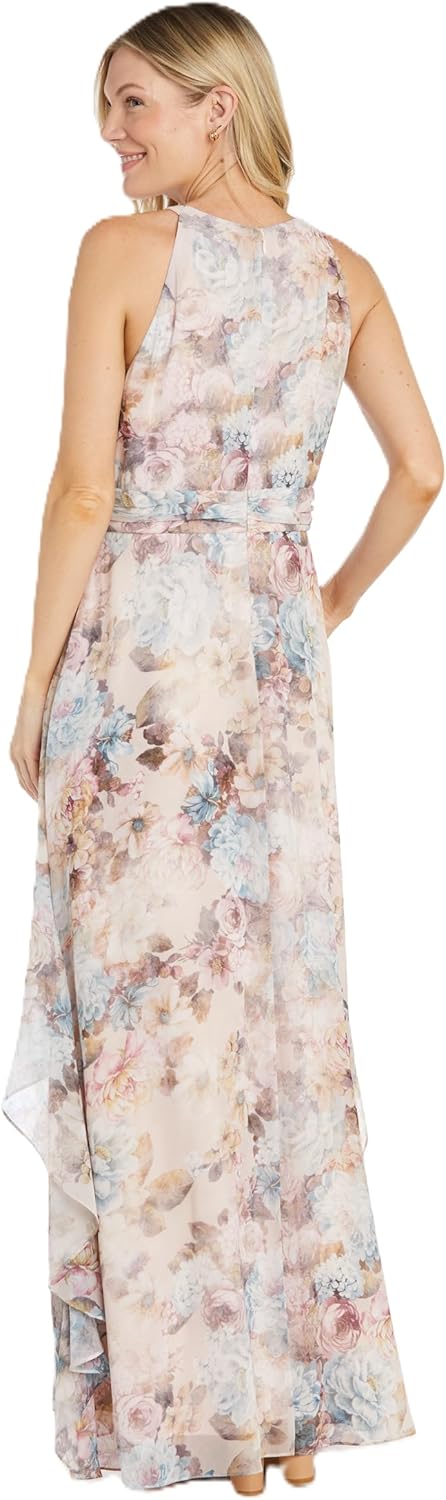R&M Richards Women's Coral\/Lavender Bloom Daytime Dress - Image 3