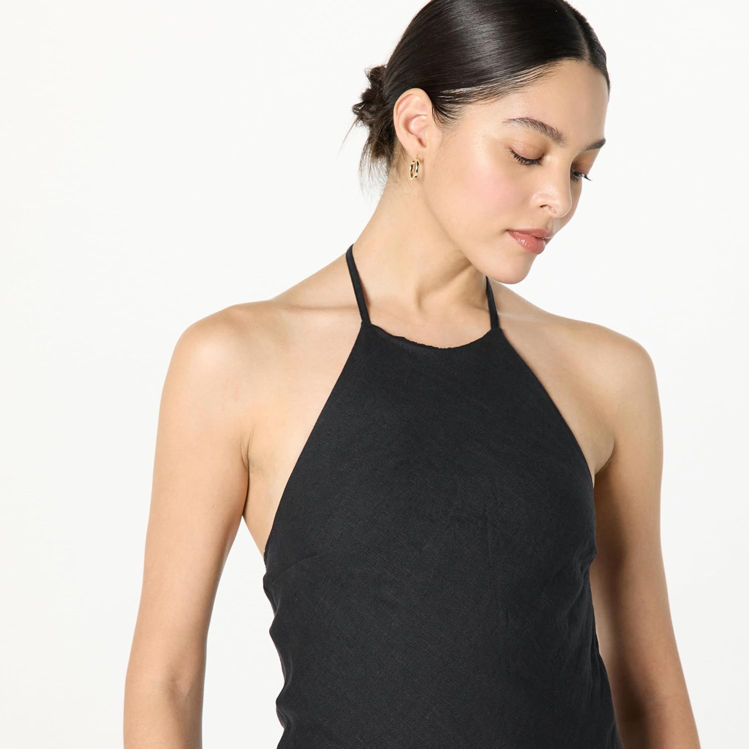 The Drop Women's Standard Ciga Halter Linen Maxi Dress - Image 3