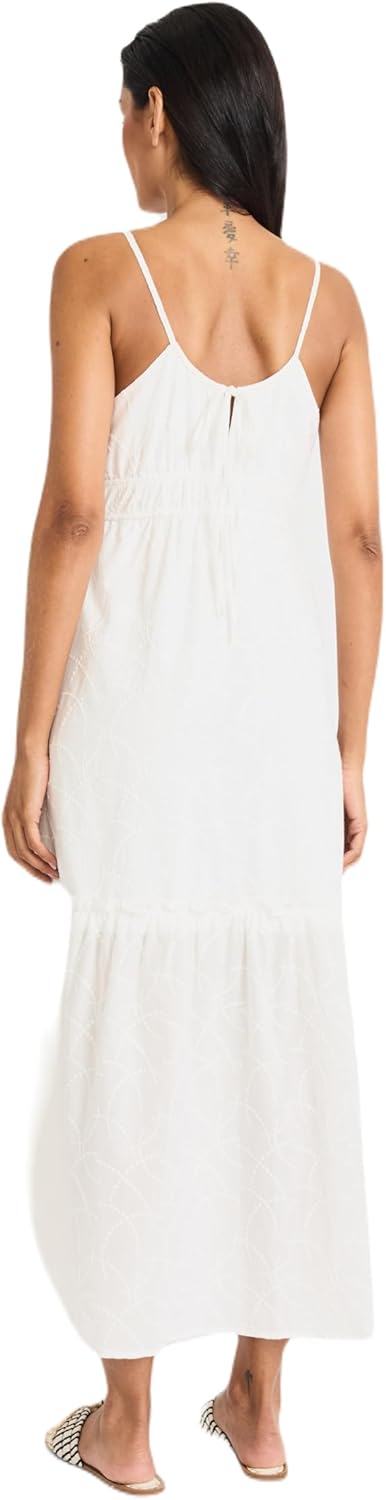 The Good Journey Women's Tiered Maxi Empire Waist with Sweetheart Neckline-Spaghetti Strap Summer A-line Dresses - Image 3