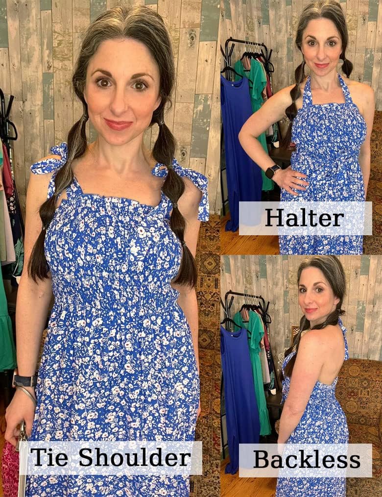 Tobrief Summer Floral Print Maxi Dresses for Women - Image 8