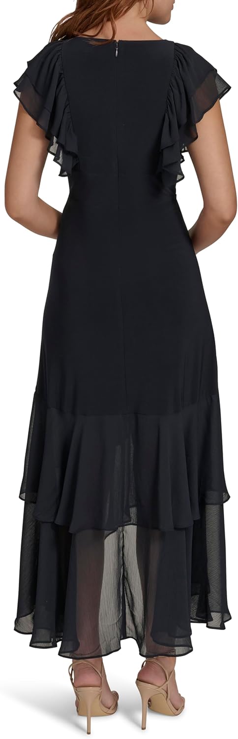 Tommy Hilfiger Women's Light V Neck Flattering Maxi Dress - Image 4