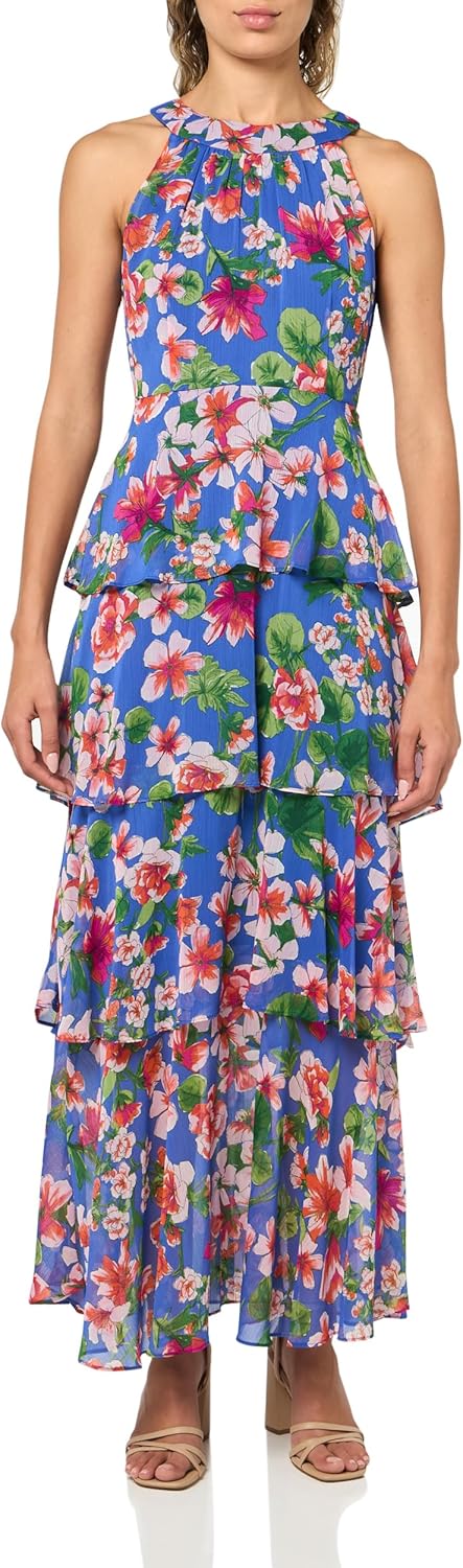 Tommy Hilfiger Women's Sleeveless Halter Neck Tiered Maxi Dress - Image 8
