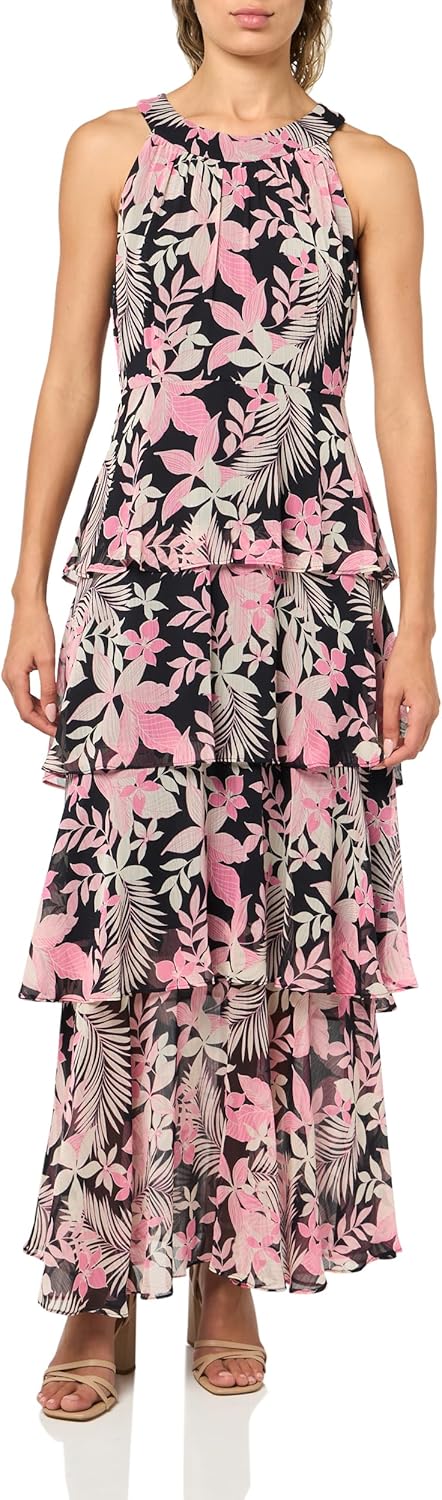 Tommy Hilfiger Women's Sleeveless Halter Neck Tiered Maxi Dress - Image 6