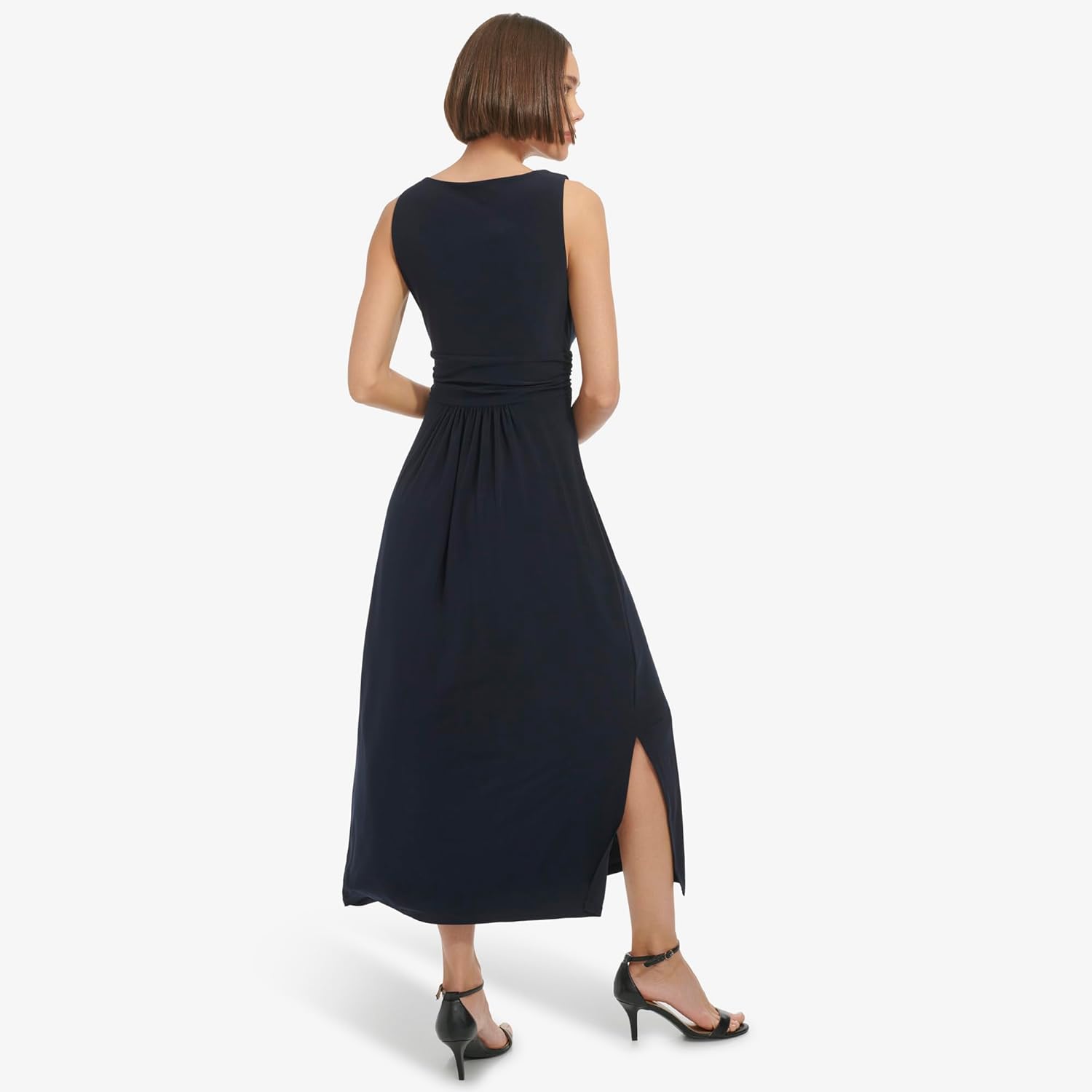 Tommy Hilfiger Women's Sleeveless V-Neck Jersey A-line Midi Dress - Image 3