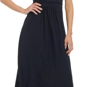 Tommy Hilfiger Women's Sleeveless V-Neck Jersey A-line Midi Dress