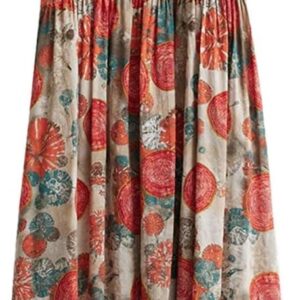 Women Dress Plus Size Maxi Long Bohemian Boho Print Vintage Dresses