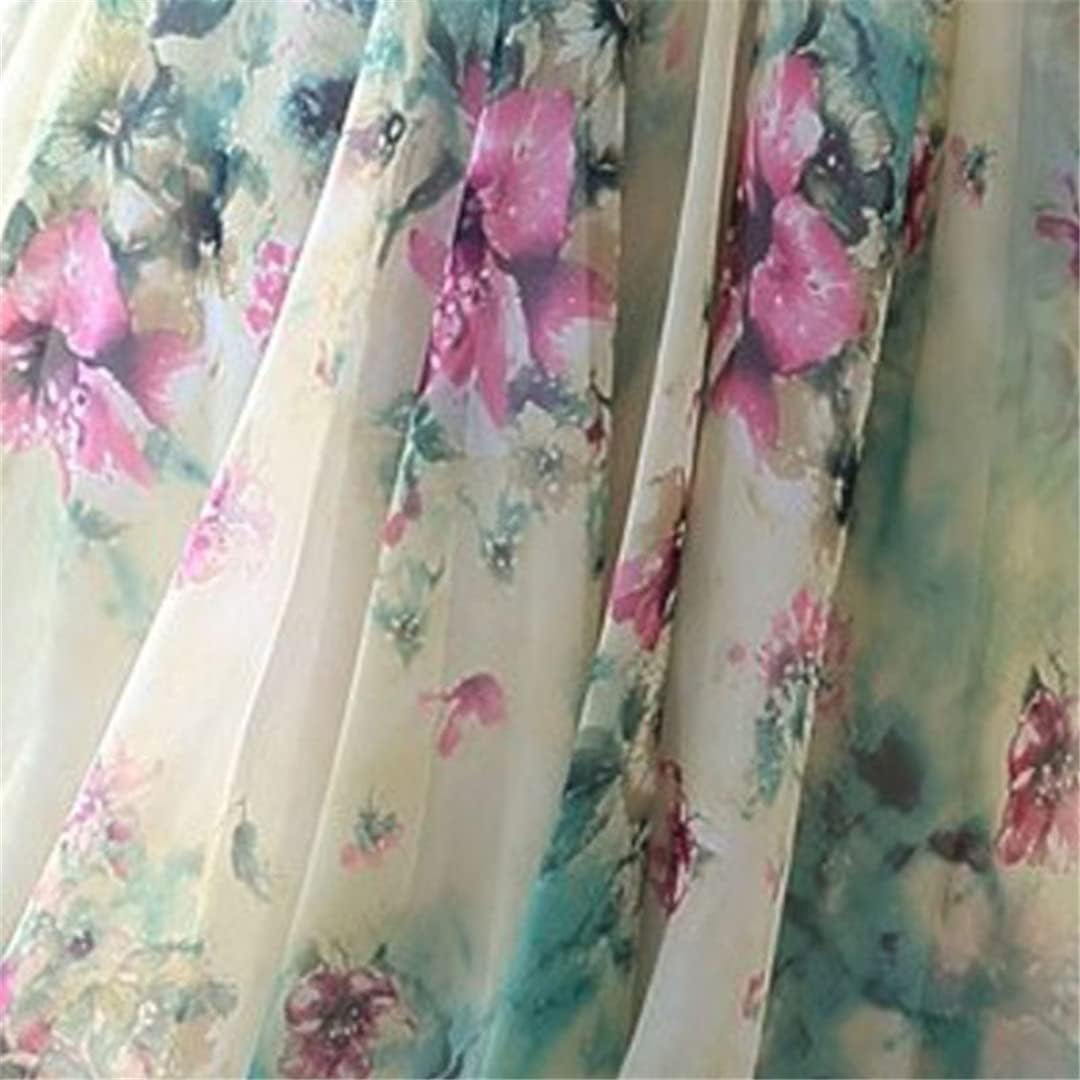 Women's Bohemian Floral Beach Casual Loose Lightweight Chiffon Maxi Dress - Image 5