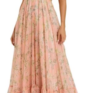 Women's Summer Floral Print Straps Sleeveless V Neck Criss Cross Backless Chiffon Beach Boho Party Long Maxi Dress