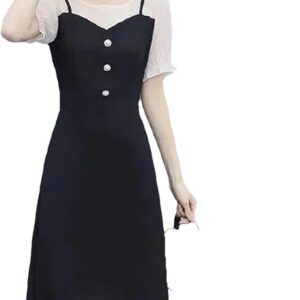 Women\u2019S Casual Loose Maxi Dress Summer Round Neck Solid Knee Length Long Vacation Fashion Dresses for Vacation