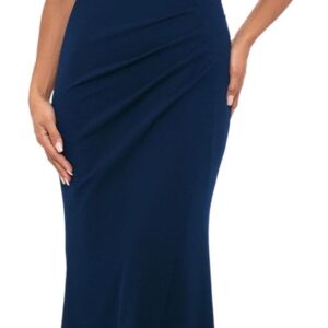Xscape Womens Off-The-Shoulder Maxi Evening Dress